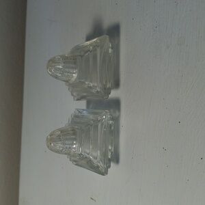 Art Deco Irving Rice clear salt pepper set